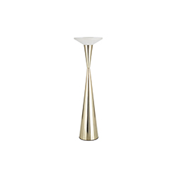 Stone candle holder floor brass CG-L6024-2